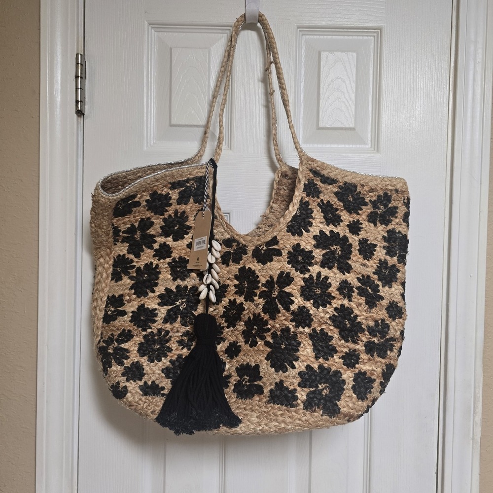 Twig And Arrow Woven Tote Bag‎ NWT